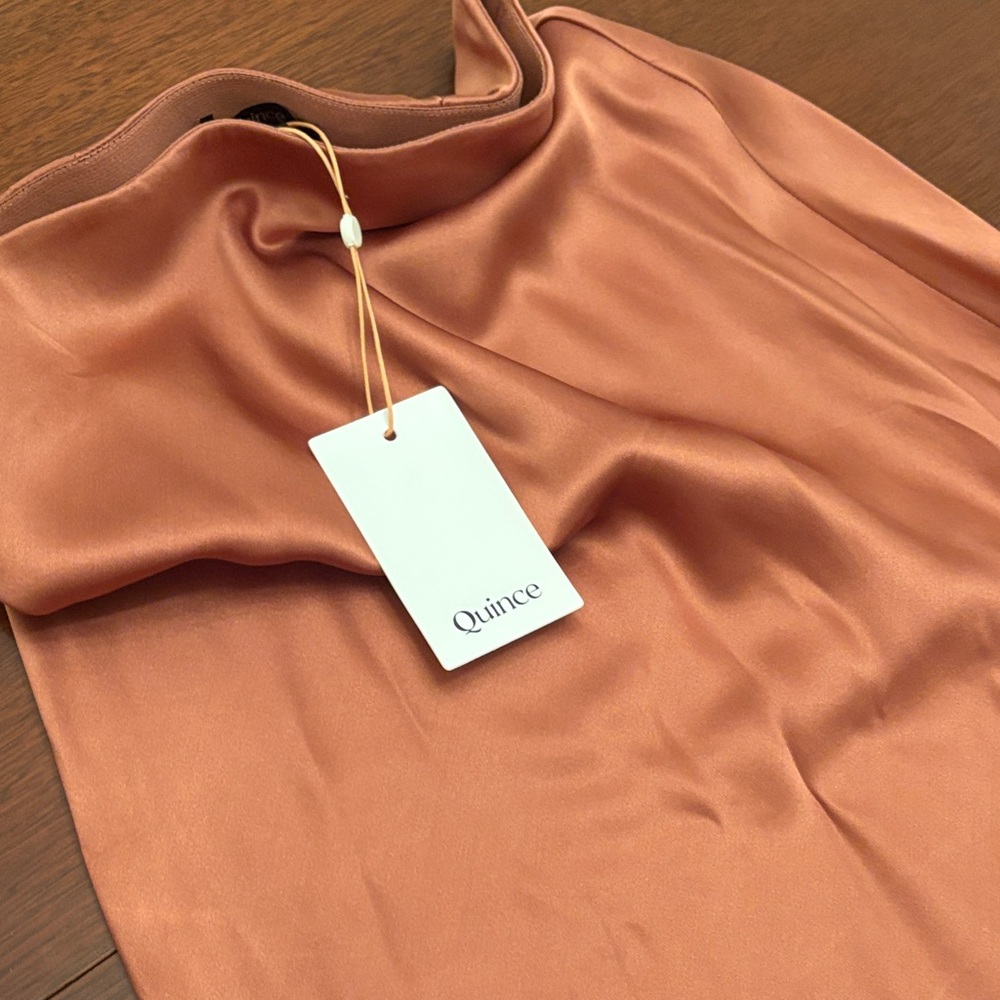 Quince Satin Copper Maxi Skirt
